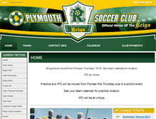 Tablet Screenshot of plymouthsoccer.net